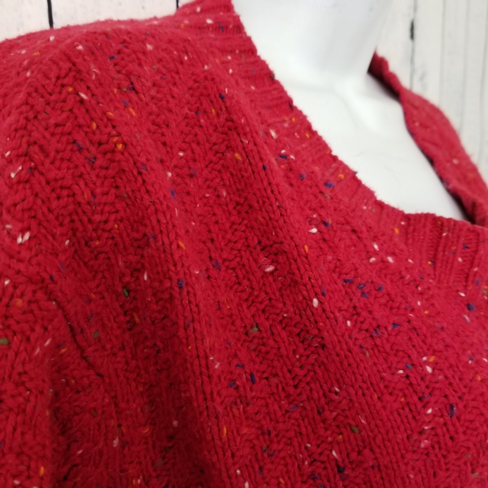 Cabela's Red Cable Knit Sweater EUC XL